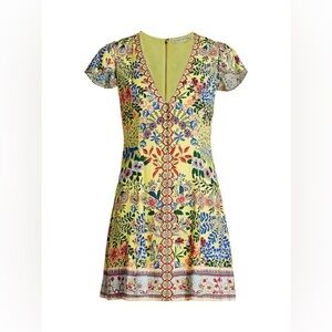 Alice and Olivia Hadley Wildflower Dress NWT | yellow patterned size 10